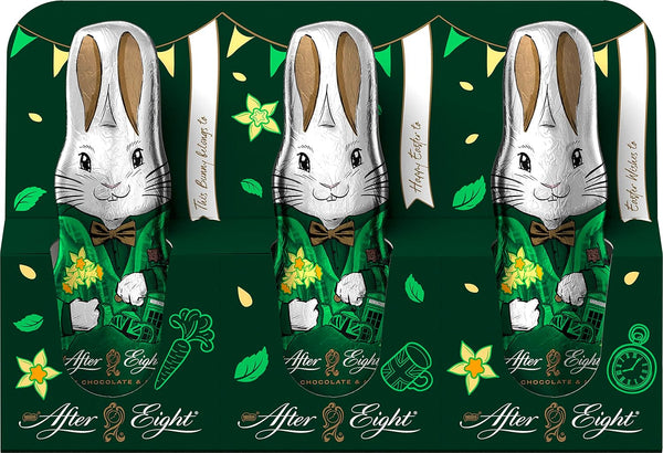 NESTLÉ after EIGHT Mini-Osterhasen, Kleine Einzeln Verpackte Schokoladenhasen Aus Pfefferminz-Schokolade, 1Er Pack (À 3X20G)