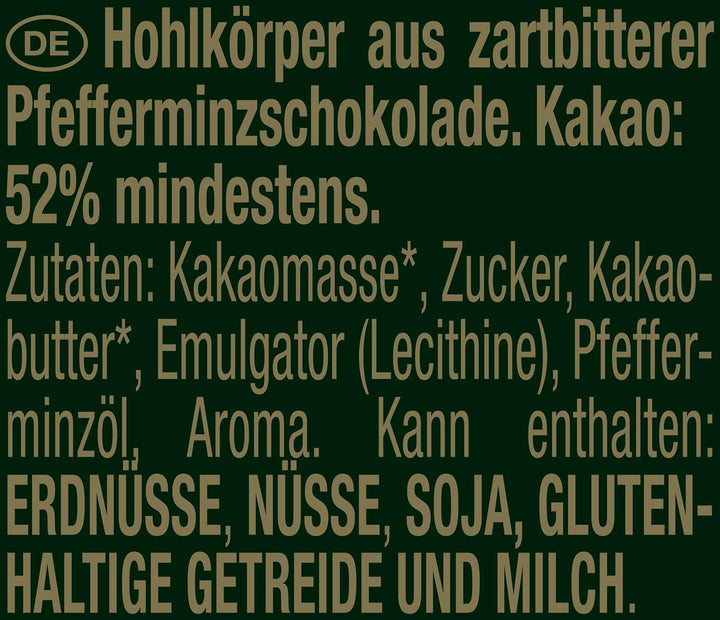 NESTLÉ after EIGHT Mini-Osterhasen, Kleine Einzeln Verpackte Schokoladenhasen Aus Pfefferminz-Schokolade, 1Er Pack (À 3X20G)