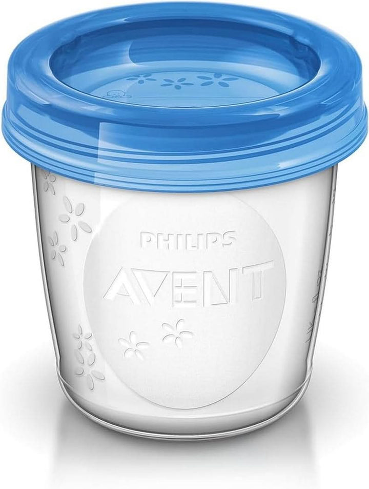 Philips Avent Aufbewahrungssystem Für Muttermilch, Becher Inklusive Deckel, Adapter (Modell SCF618/10)