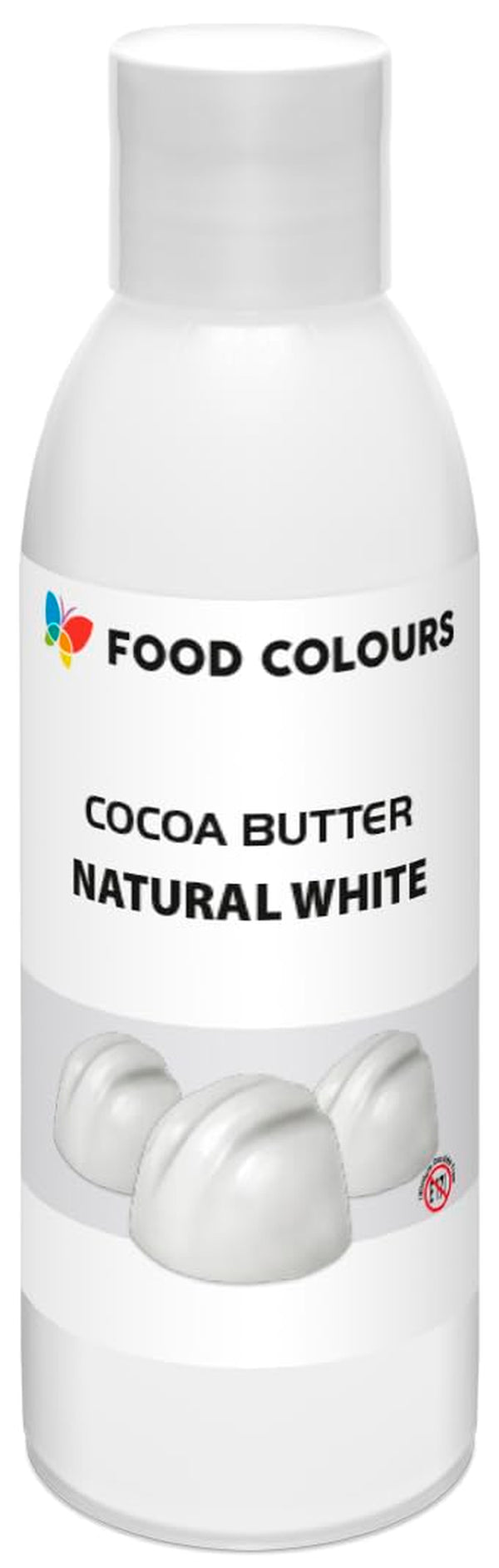 Food Colors Cocoa Butter NATURAL WHITE 100 G Kakaobutterbasierte Lebensmittelfarbe Für Schokolade, Pralinen, Fette Massen Und Cremes