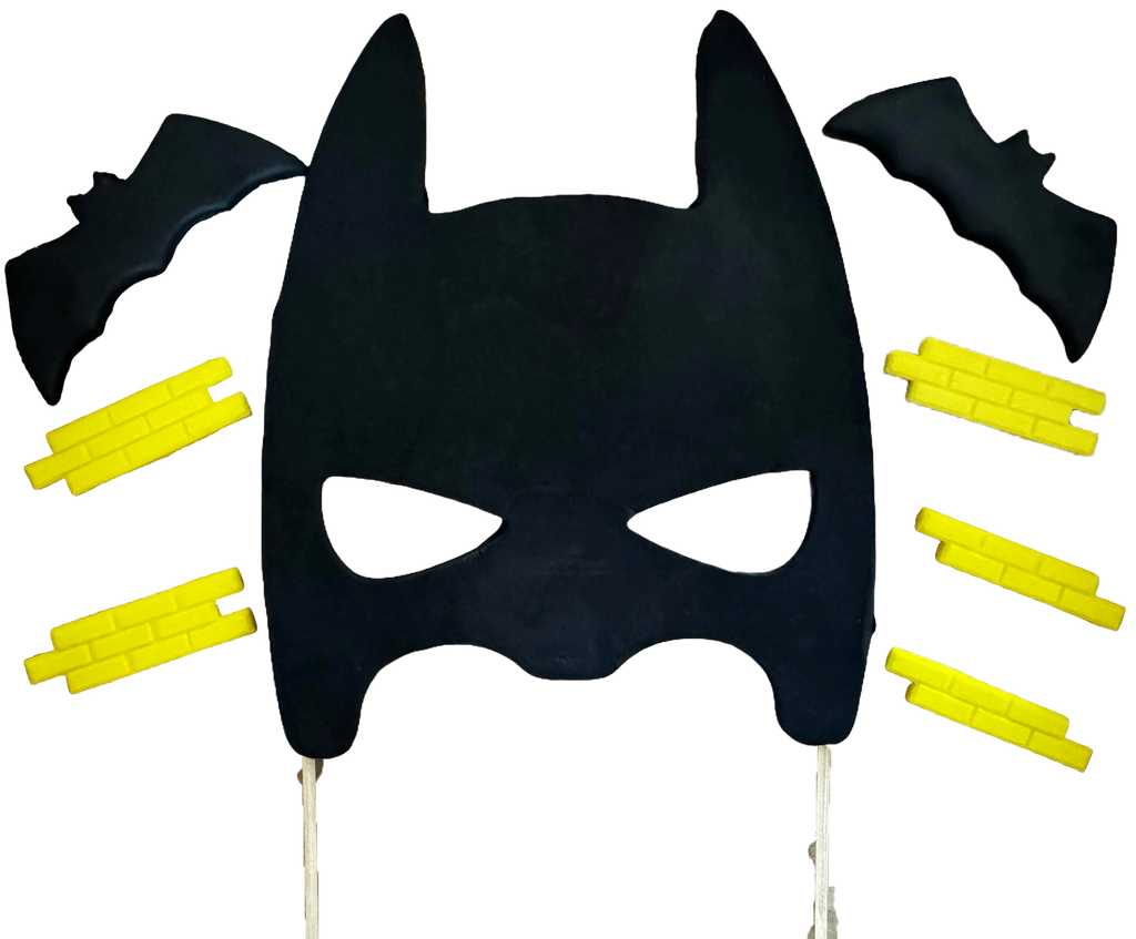 Lot de 8 décorations comestibles en sucre, Batman