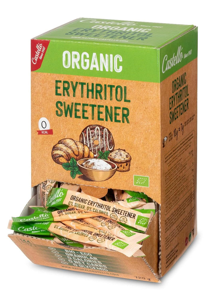 Eritritol natural organic | 144 pungi de 5 G, 720 grame total