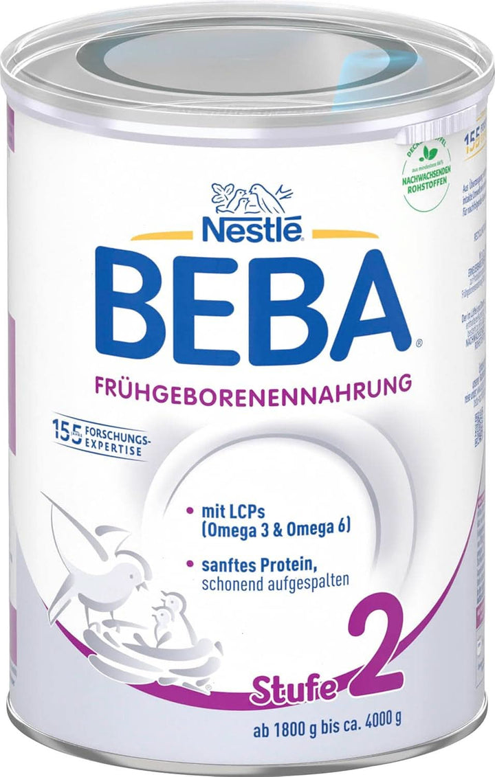 BEBA Frühgeborenennahrung Stufe 2, Spezialnahrung Für Frühgeborene Und Untergewichtige Neugeborene, Trinkfertig, 32Er Pack (32 X 90Ml)