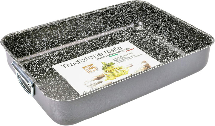 Alluflon Tradition Italien Lasagneform, Aluminium, Schwarz, 35 X 25 Cm