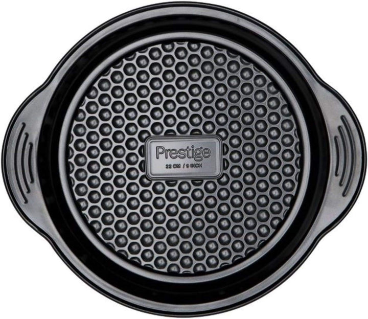 Prestige 48227 Aerolift Muffin Zinn, Carbon Steel, Schwarz