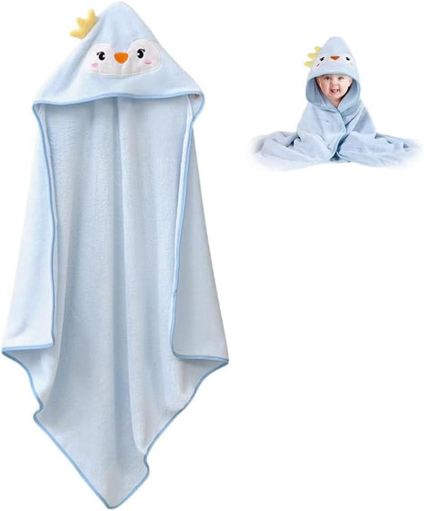 Kapuzenhandtuch Baby Handtucher Neugeborene Babyhandtuch Mit Kapuze Kleinkind Kaputzenhandtücher Baby Badetucher Badehandtuch Baby Bath Towel Newborn Kapuzenbadetuch Bademantel 0-6 Monate-Blau