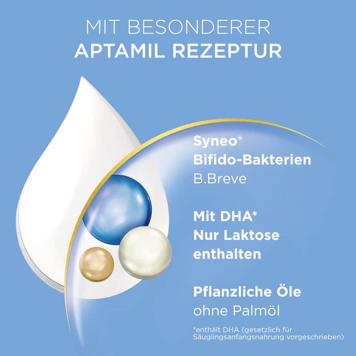 Aptamil Care PRE – Anfangsmilch Von Geburt An, Mit DHA & Comfort – Spezialnahrung Von Geburt An, Zum Diät Management, Bei Koliken, Blähungen & Verstopfungen, Palmöl, Milchpulver, 1X 800 G