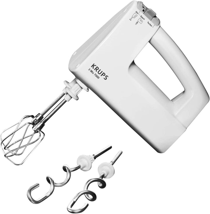 Krups 3Mix 7000 Handmixer 60 Jahre Special Edition, 500 Watt, Knet- Und Rührhaken Aus Edelstahl, Langes Netzkabel, Zubehörtasche, F6085811, Schwarz/Kupfer