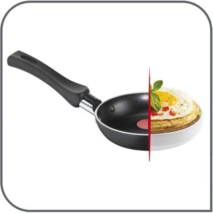 Tefal B57000 Simple Cook Mini-Blini-Bratpfanne 12 Cm | Antihaftversiegelung | Mühelose Reinigung | Unbedenkliches Kochen | Genieteter Griff | Thermo-Signal | Schwarz (Nicht Für Induktion)