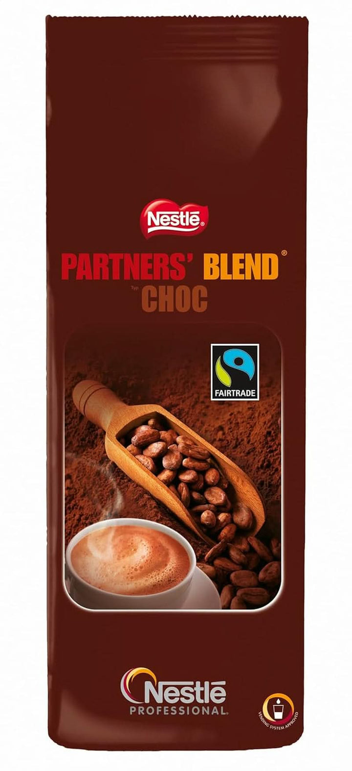 NESTLÉ Partners' Blend Type Choc, pudră pentru băuturi cu cacao pentru distribuitoare automate, 1 pachet (1 pungă X 1kg)