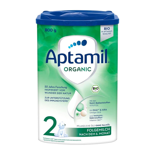 Aptamil Organic 2 - Lapte praf organic de continuare după luna a 6-a, cu Omega 3, 800 grame