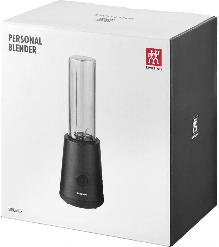 ZWILLING Standmixer, Smoothie Maker, Inkl. Trinkflasche Mit Verschluss, 600 Ml, 300 Watt, Edelstahl/Kunststoff, Schwarz