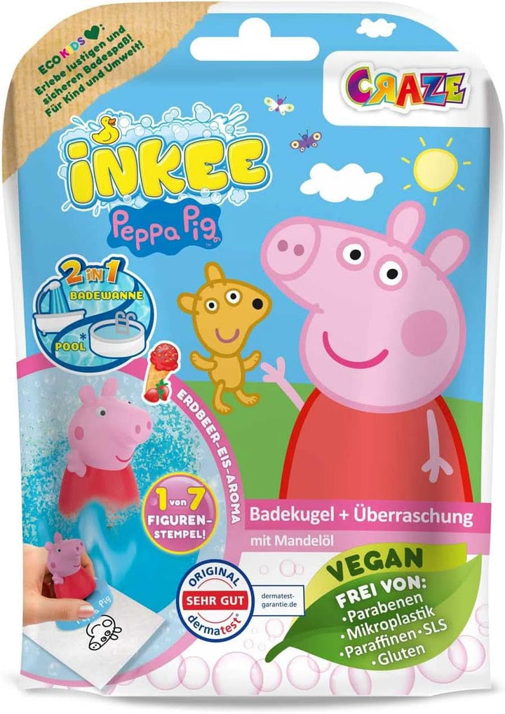 INKEE SURPRISE - Peppa Pig Badekugeln Kinder Mit Überraschung Peppa Wutz Spielzeug Für Die Badewanne - Badezusatz Kinder