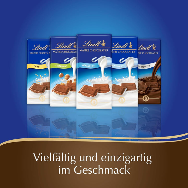 Lindt Schokolade Doppelmilch | 100G Tafel | Aus Zartschmelzender Doppelmilch-Schokolade | Schokoladentafel | Schokoladengeschenk