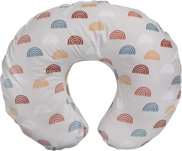 Boppy Original Support Stillhilfe Regenbogen Für Babys, Ergonomische Form Mit Polsterung, Komfort Für Mutter Und Baby Beim Stillen Und Füttern Mit Der Flasche, Waschmaschinenfest