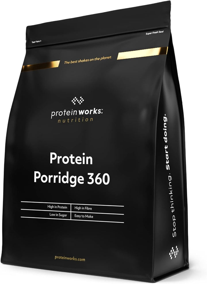 Protein Works - Protein Porridge 360 | Mit Zusätzlichen Vitaminen & Mineralien | Proteinreiches Frühstück | Kalorienarme Haferflocken | 6 Servings | Banane-Schoko-Chip | 500G