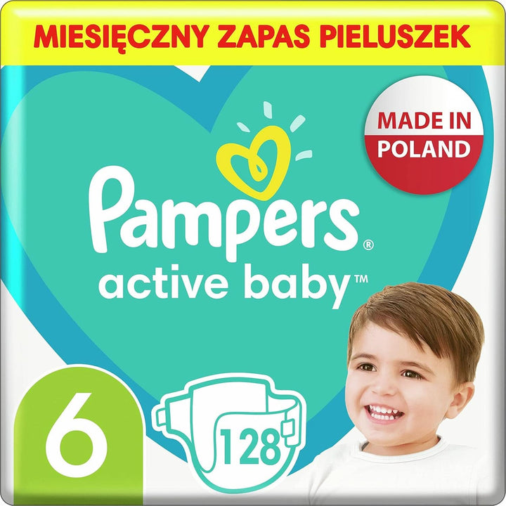 Pampers (versiunea clasica), Marimea 6, 128 buc