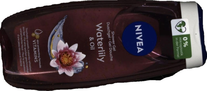  NIVEA Waterlily & Oil, Gel de duș cu parfum proaspăt de nufăr, pH neutru, 250 ml