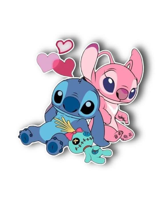 Imagine comestibila, vafa sau icing, format A4, Lilo and Stitch - Nati Shop