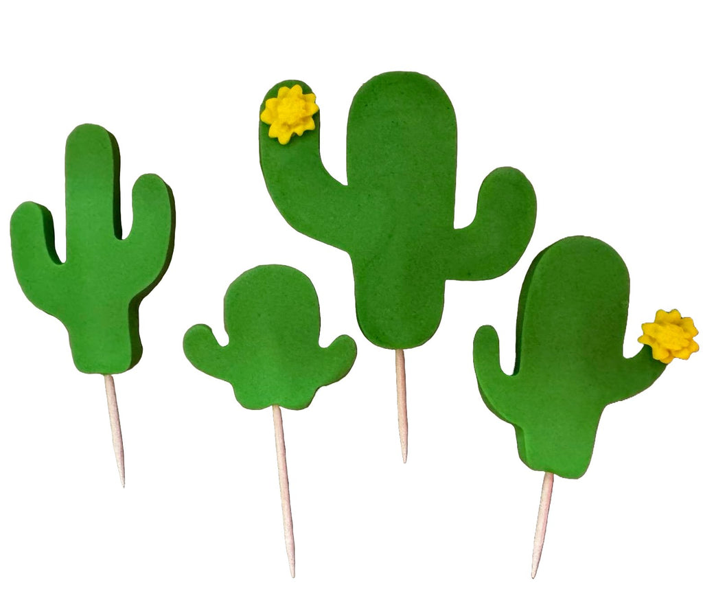 Set 4 decoratiuni comestibile din zahar, Cactusi - Nati Shop